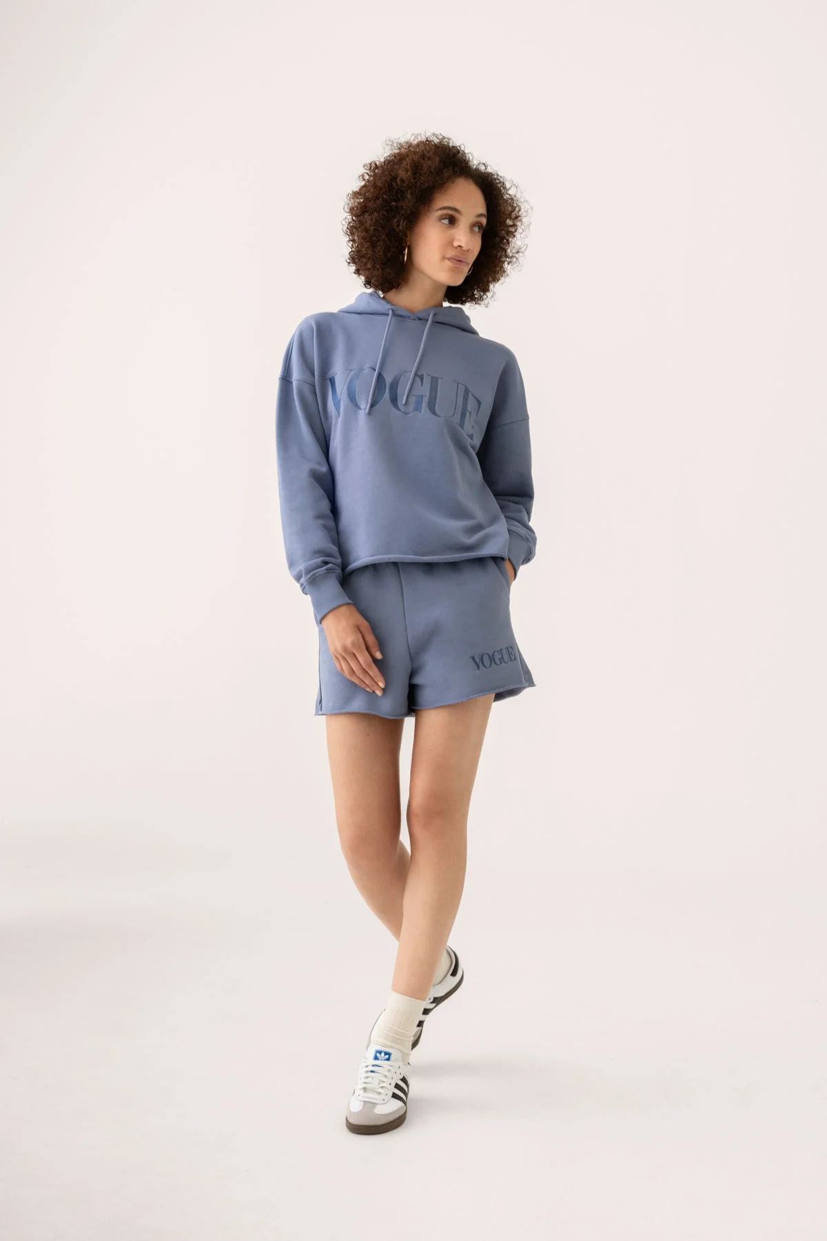 VOGUE Hoodie Denim Blue Open Edge - Image 5