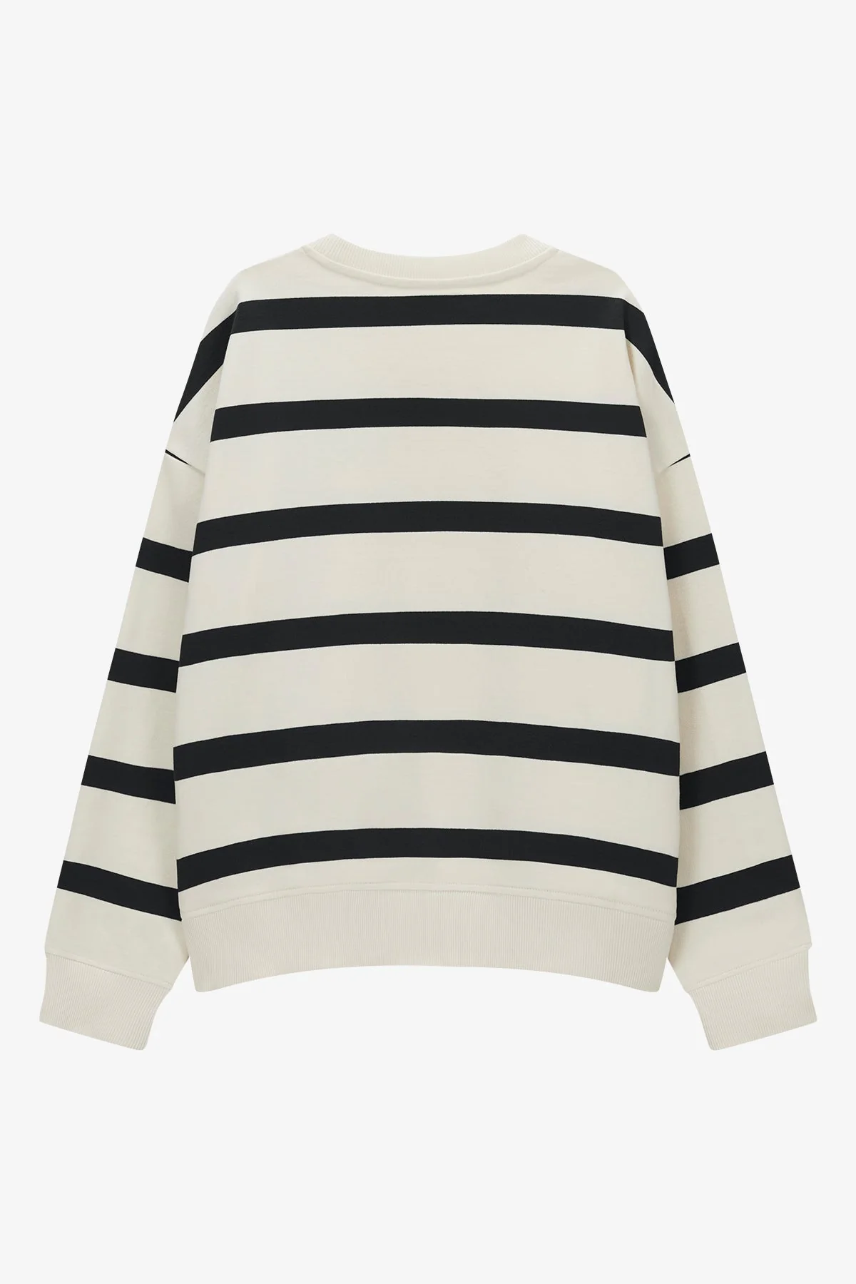 VOGUE Sweatshirt Black Striped Embroidered Logo - Image 5