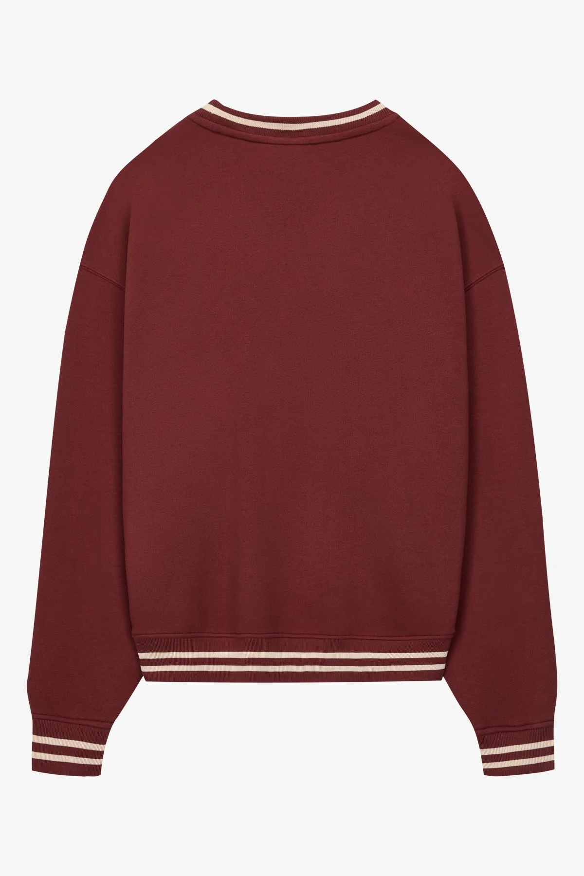 VOGUE Sweatshirt Bordeaux Embroidered Cream Logo - Image 6