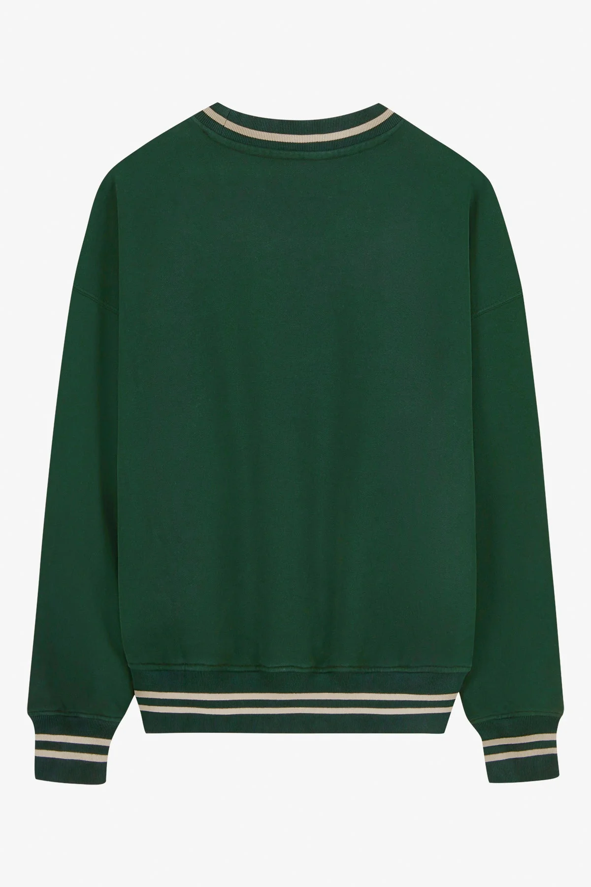 VOGUE Sweatshirt Green Embroidered Cream Logo - Image 6