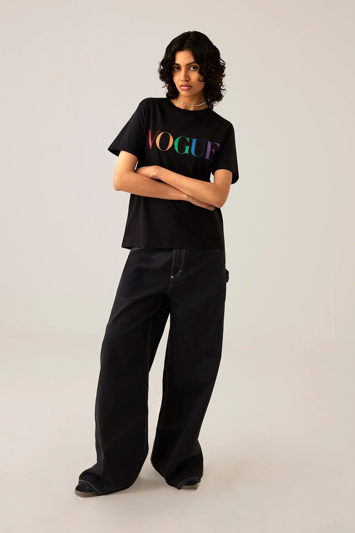 VOGUE T-Shirt Black Printed Colorful Logo - Image 4
