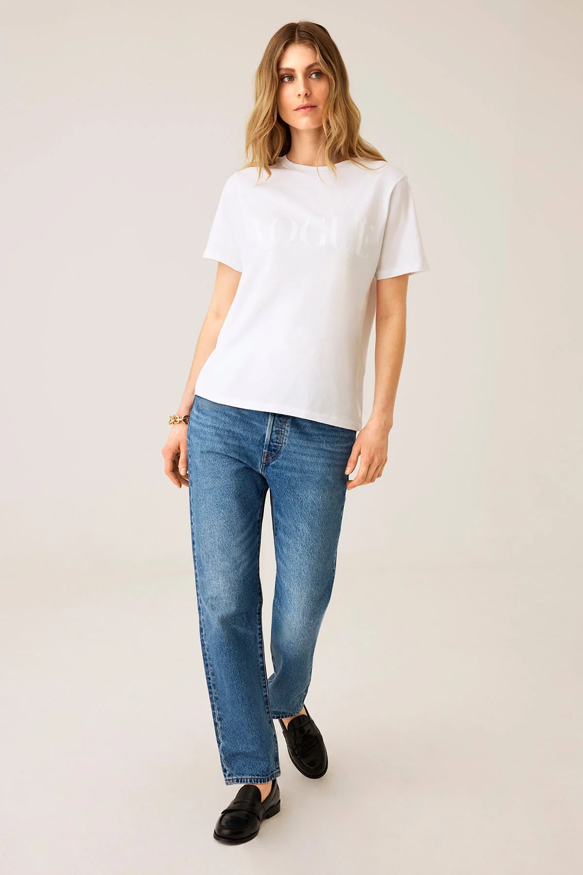 VOGUE T-Shirt White Tonal Logo - Image 3